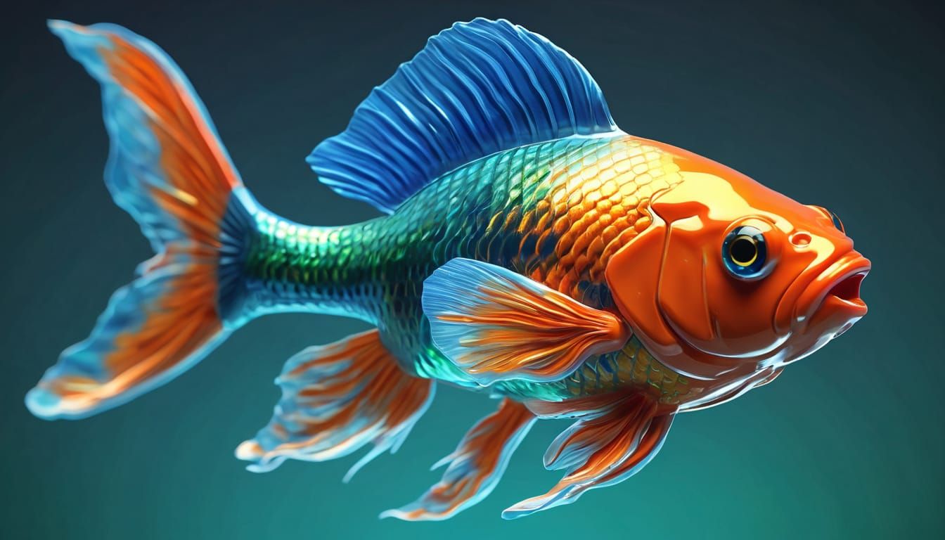 Surreal Aquatic Scene in Hyperrealistic Style