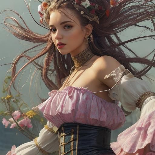 Surreal Kate Greenaway Inspired Psychedelic CGI Art