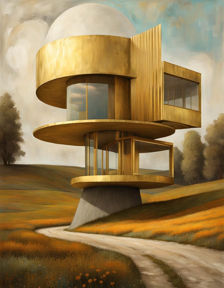 Golden Abstract Blending Cycles in Hyperrealism