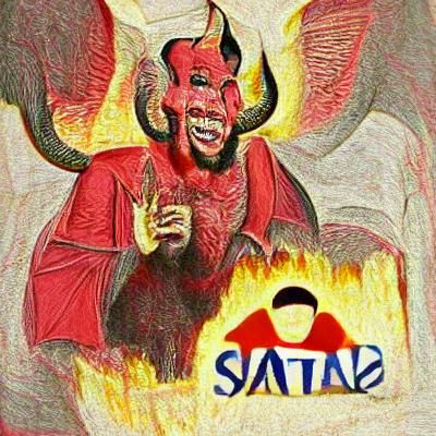 Gothic Depiction of Satan in Surreal Style