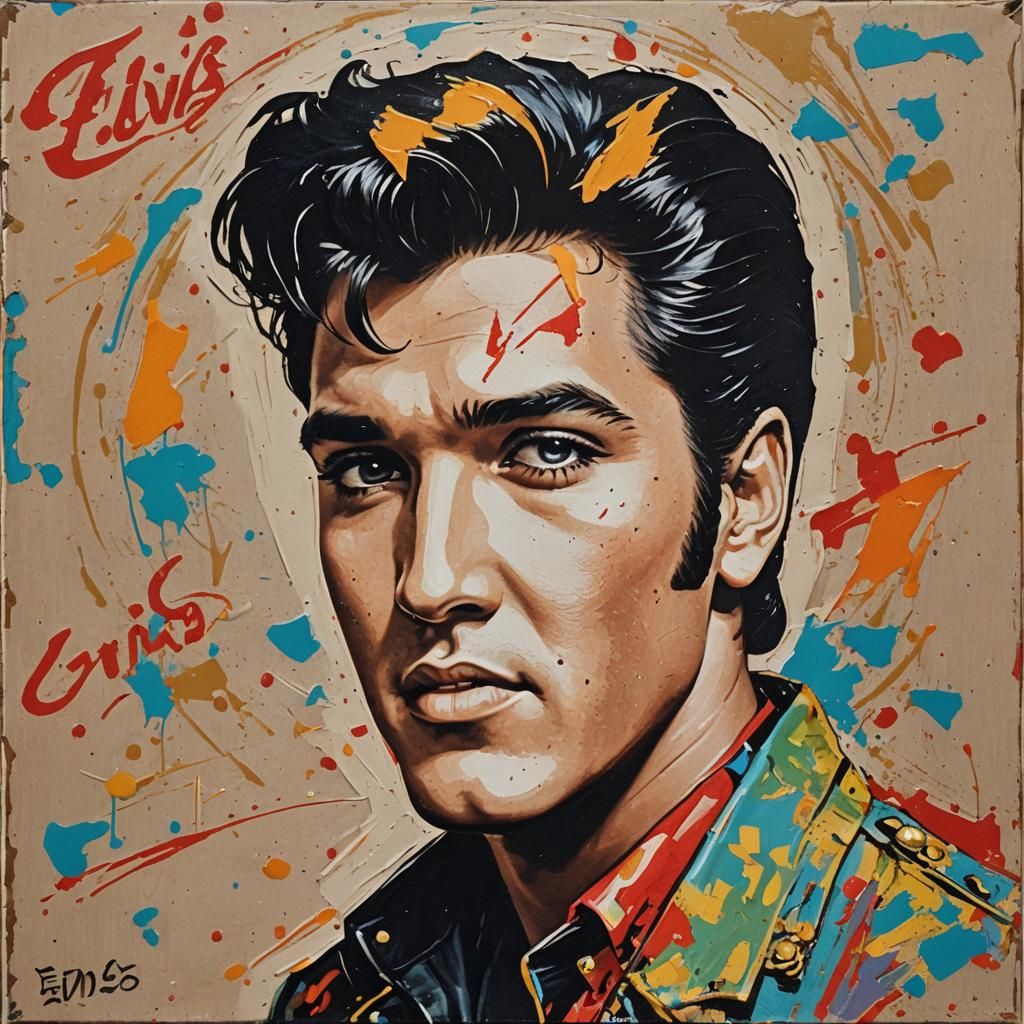 Elvis Presley Cereal Box Cover: Abstract Art