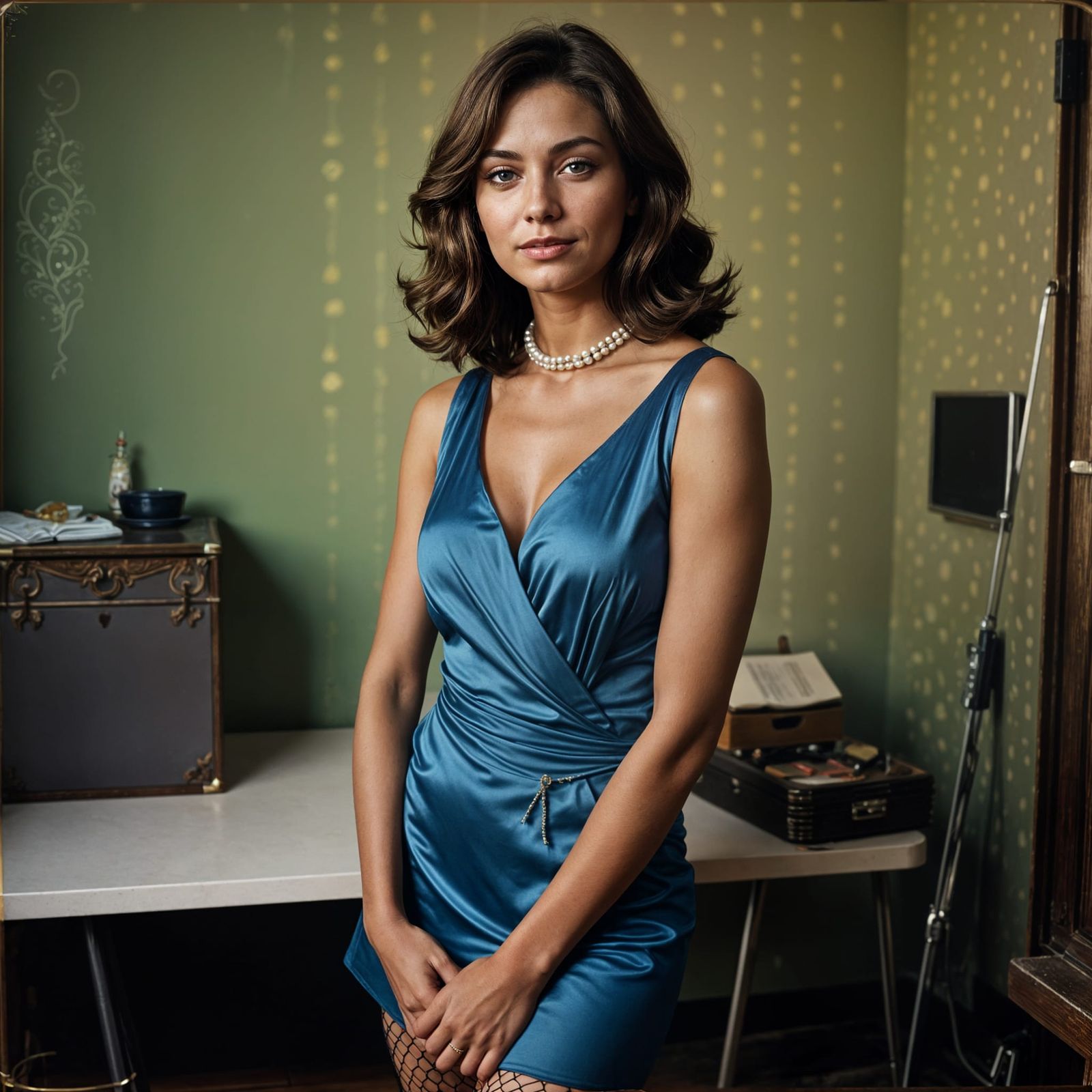 Vibrant 1980s Portrait of a Confident Young Woman