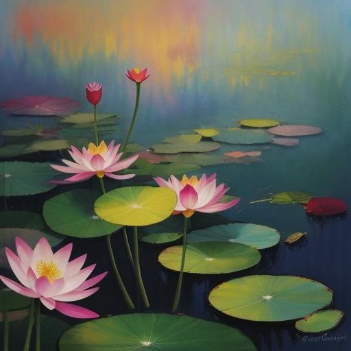 Botanical Art: Australian Lily and Lotus Flowers