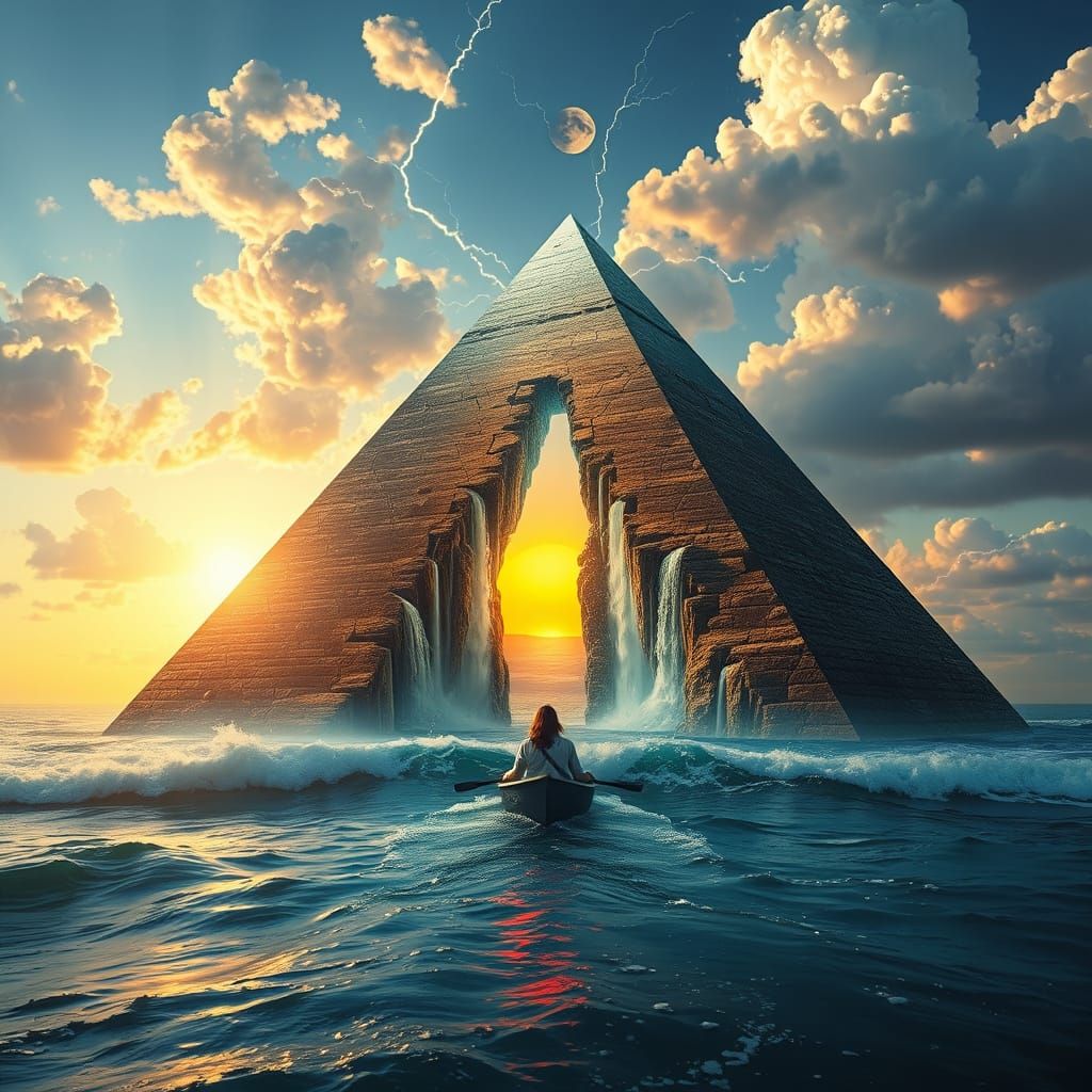 Surreal Pyramid Gate to Dreamscape