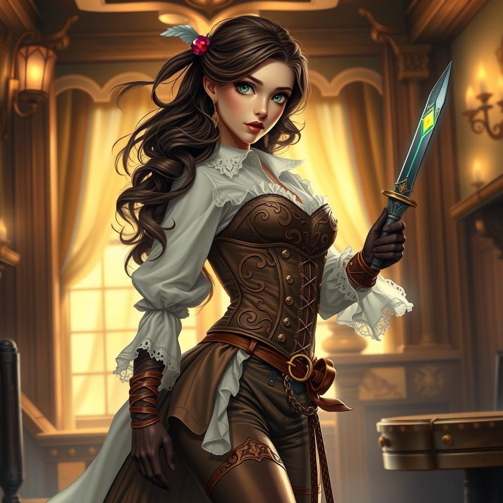 Ethereal Fantasy Swashbuckler in Golden Tavern