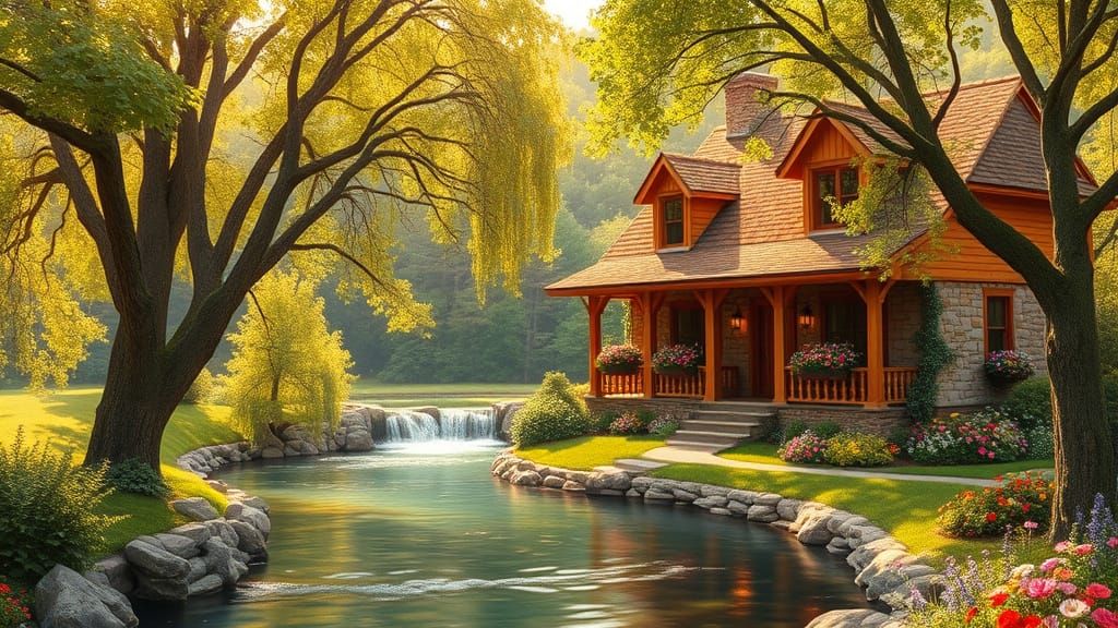 Idyllic Country Estate in Whimsical Woodland