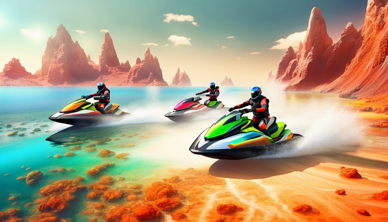 Jet Ski Race on Mars: Future Olympics Venue