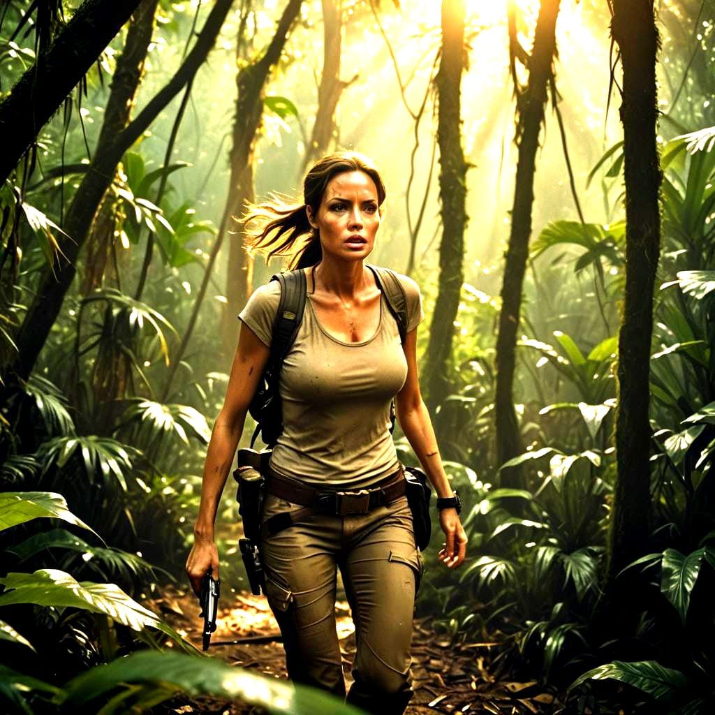 Angelina Jolie as Lara Croft in Jungle