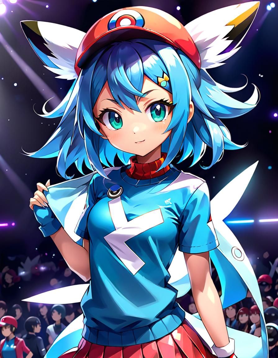 Anime Pokémon Card: Fashion-Forward Character