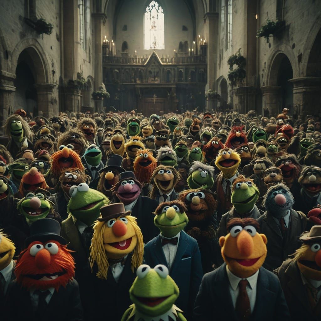Ethereal Muppet Sanctuary in Ancient Roman Church