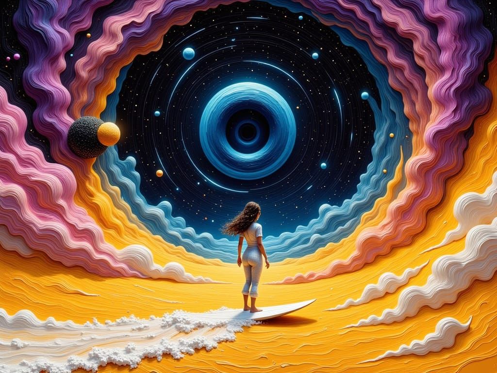 <lora:TexturedFlux:1.0>  Thick brush strokes, escher paintin...