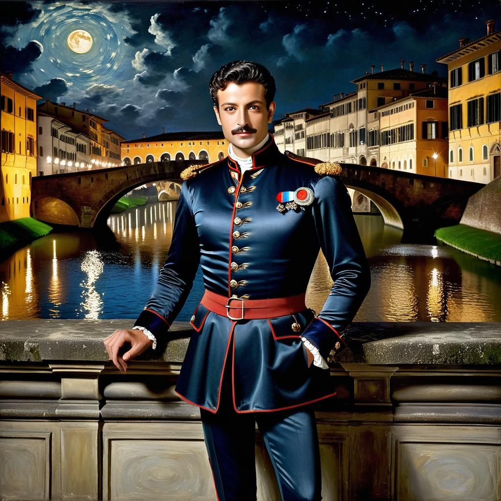 Venetian Nobleman in Impressionist Style