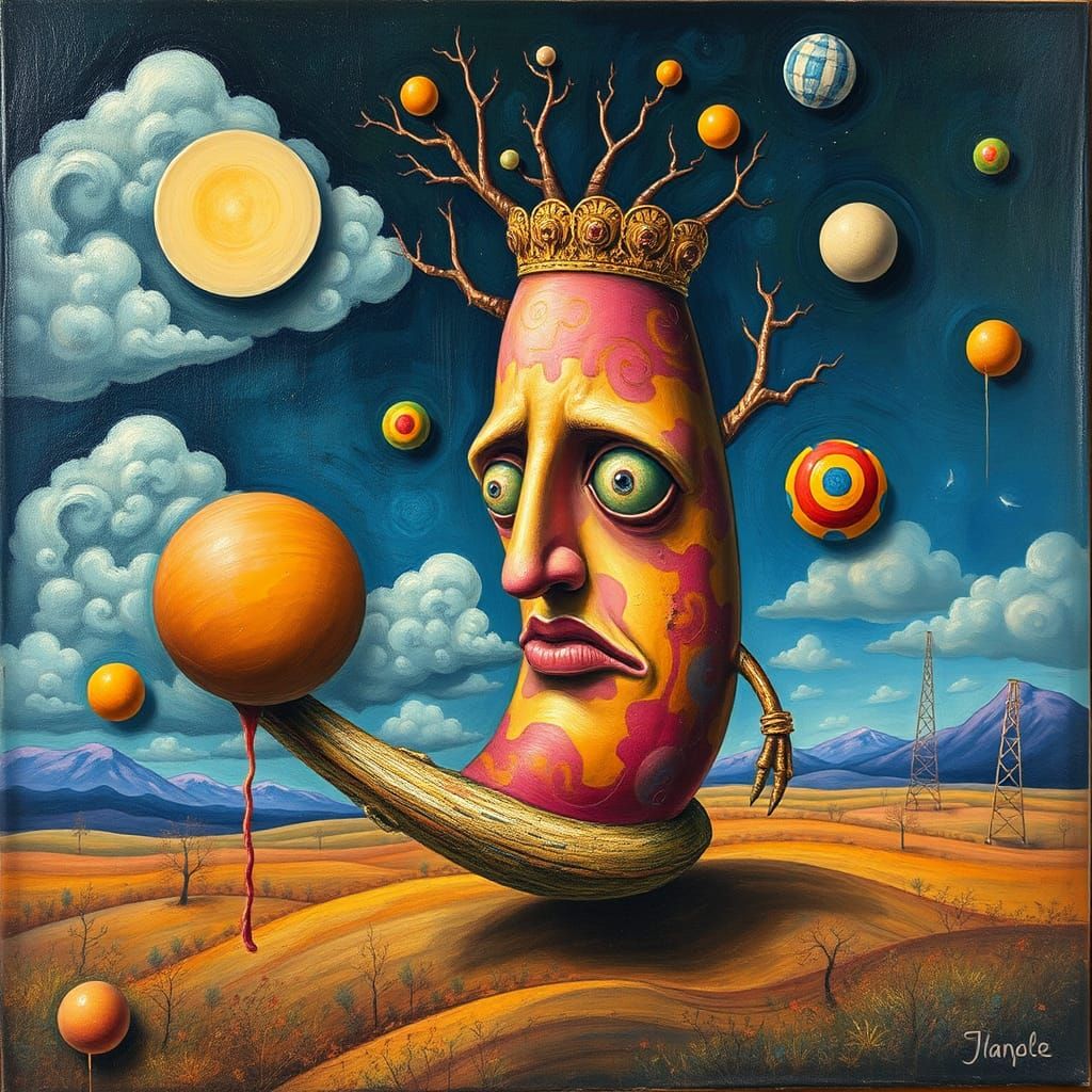 Colorful Surreal Object as Abstract Expressionism