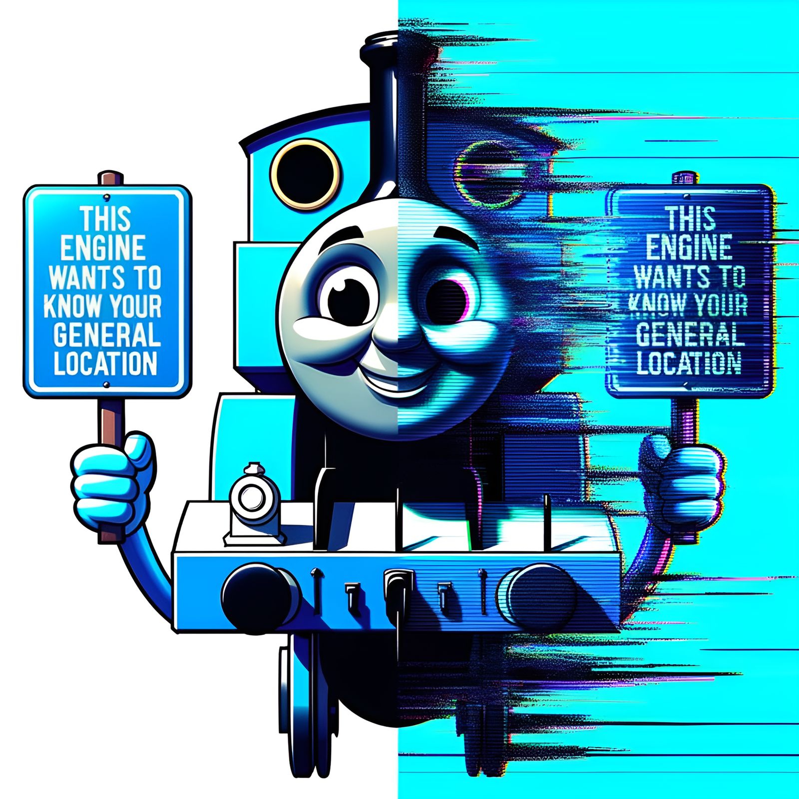 Menacing Glitchcore Thomas Wants Your Location