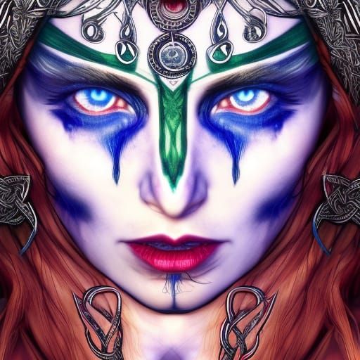 Mystical Celtic Goddess in Ethereal Beauty