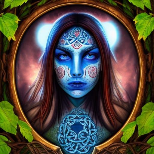 Mystical Celtic Shaman Portrait in 8K