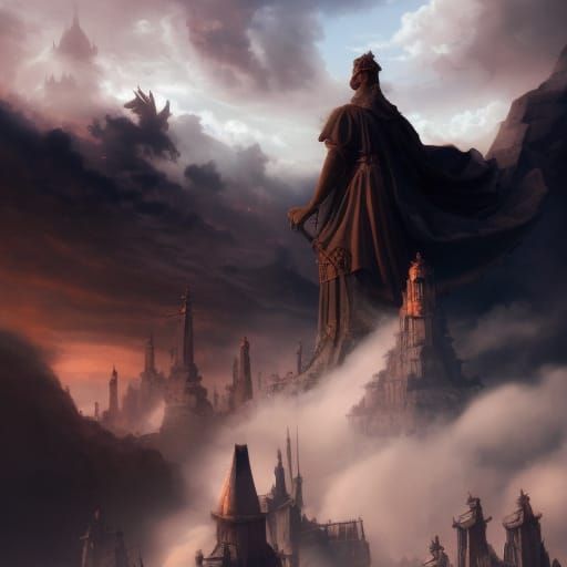 Renzeal's Statue overlooking Styrenia