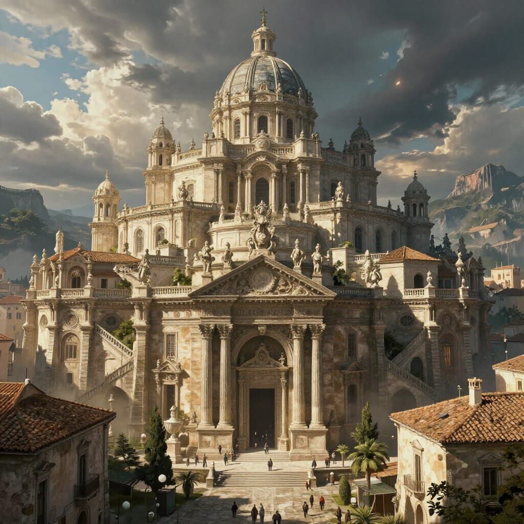 Epic Cinematic Landscape of Sulmona, Digital Matte Painting