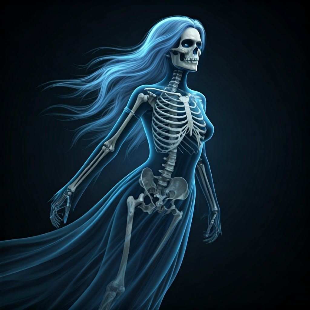 Ethereal Lich Girl: Translucent Spectral Beauty