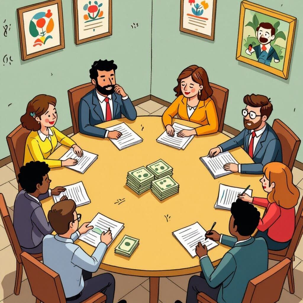 Piauí Deputies Discussing Taxes, Children's Book Illustratio...