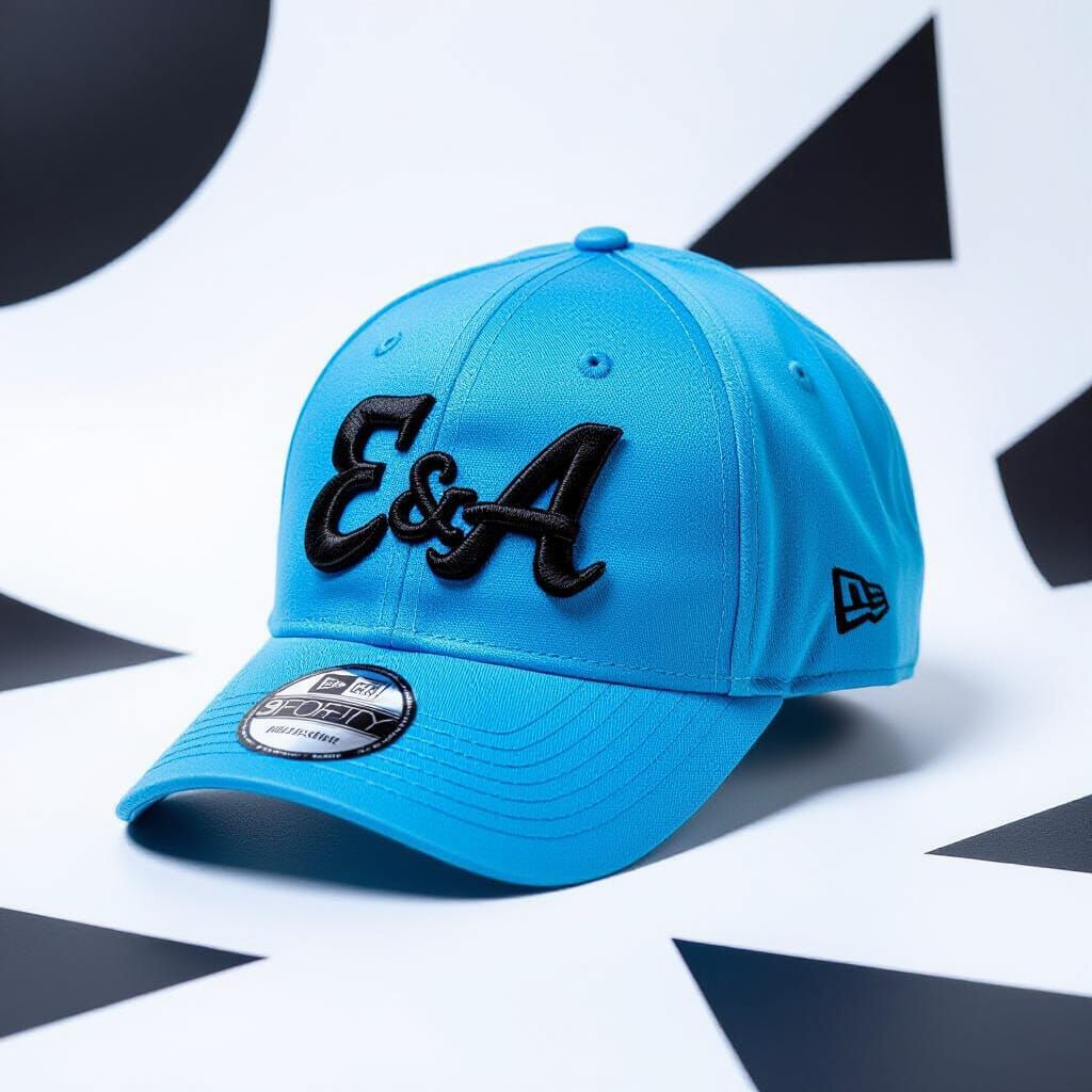 Blue Cap with Black Logo and 9-FORTY Sticker