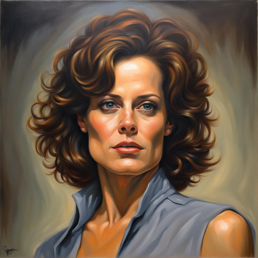 Sigourney Weaver in Fantasy Art Style