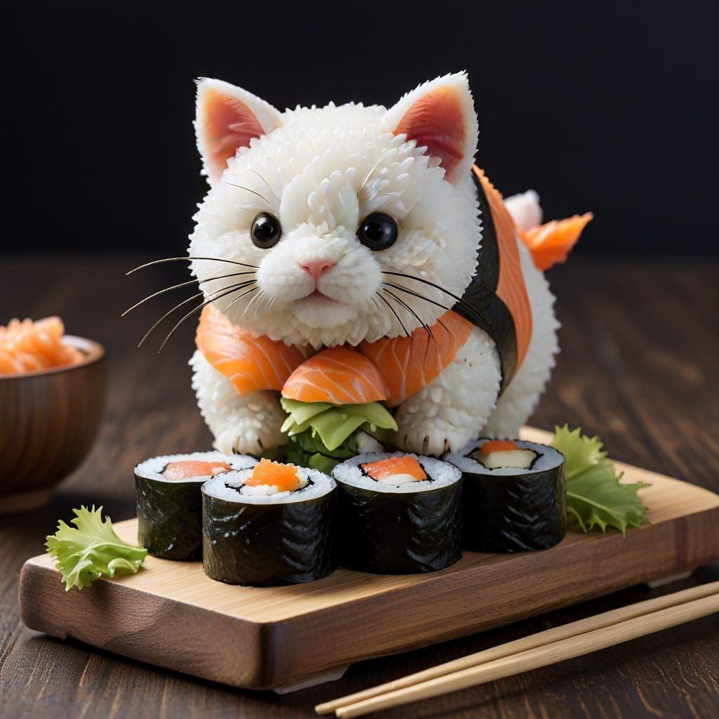 AI Generated Sushi Animal Creation