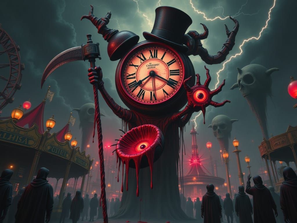 Demonic Clock Steals Souls at Haunted Carnival