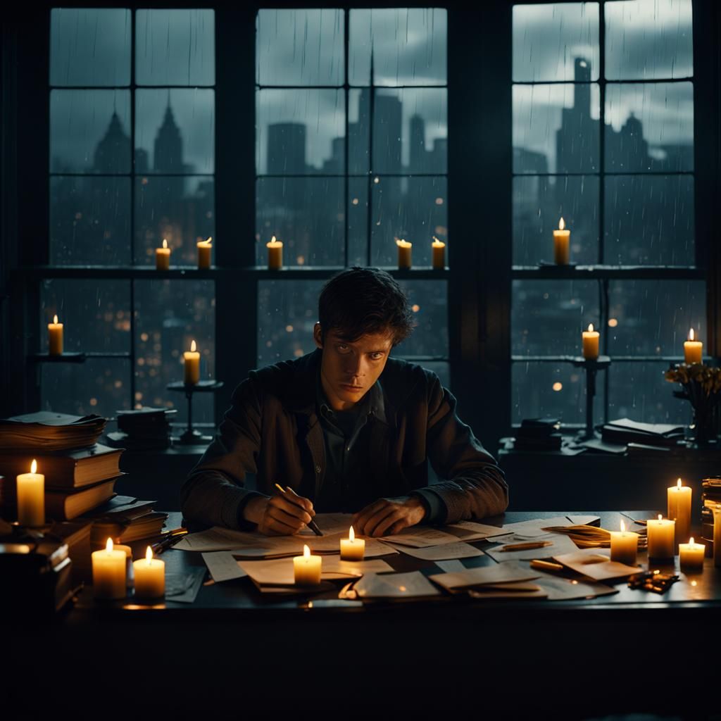 Tortured Soul in Dark Film Noir