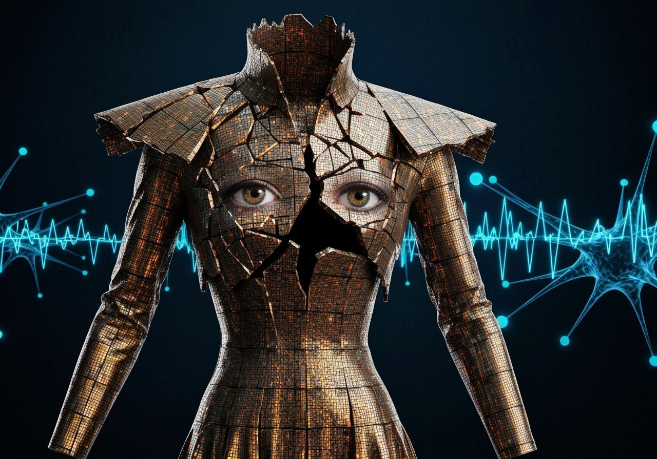 3D broken jagged semiconductor wafer  couture  special eyes ...