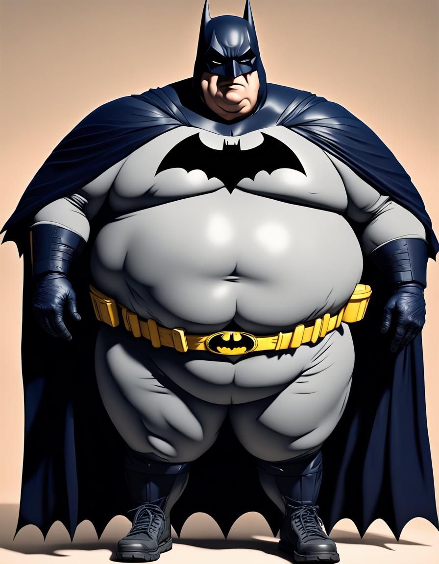 Morbidly Obese Batman in CGI Style