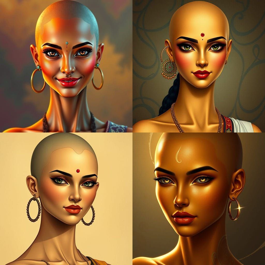 Exotic Indian Goddess with Sparkling Eyes