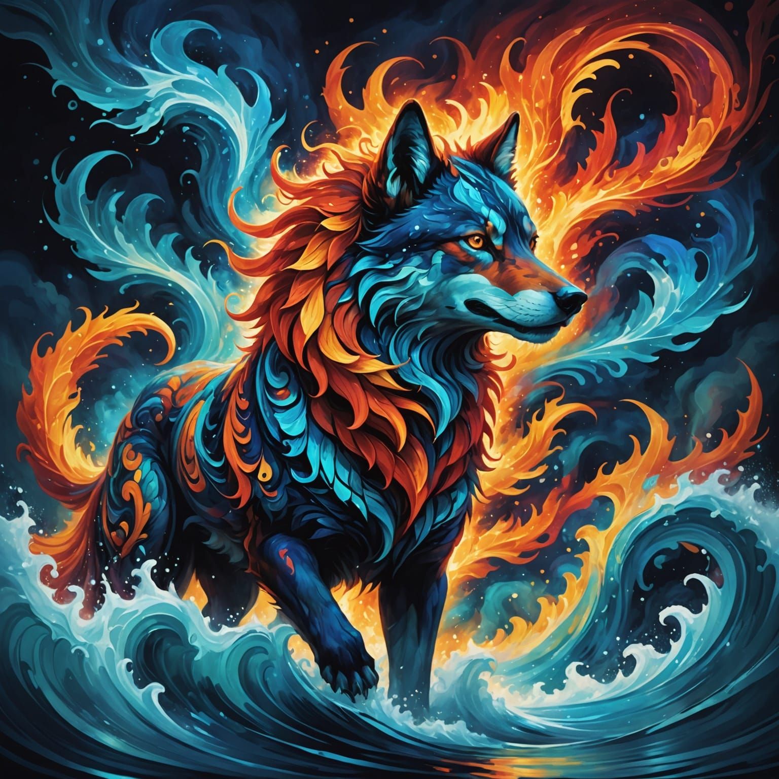 Ethereal Aurora Forms: Wolf, Fox, and Sea Dragon Emerge