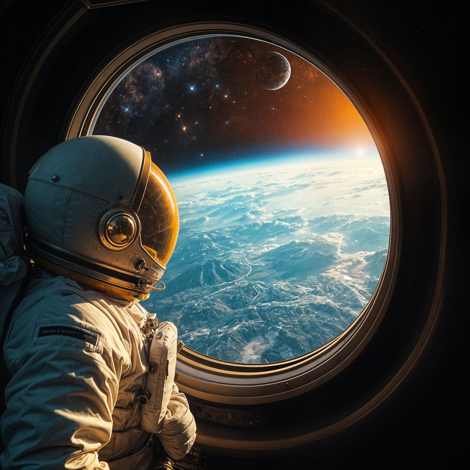 Astronaut's Cosmic View of Earth's Verdant Landscape