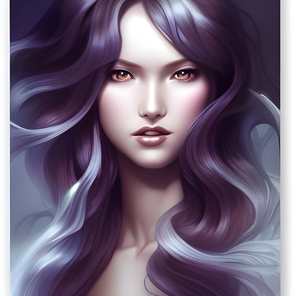 Young Princess with Flowing Hair Digital Art