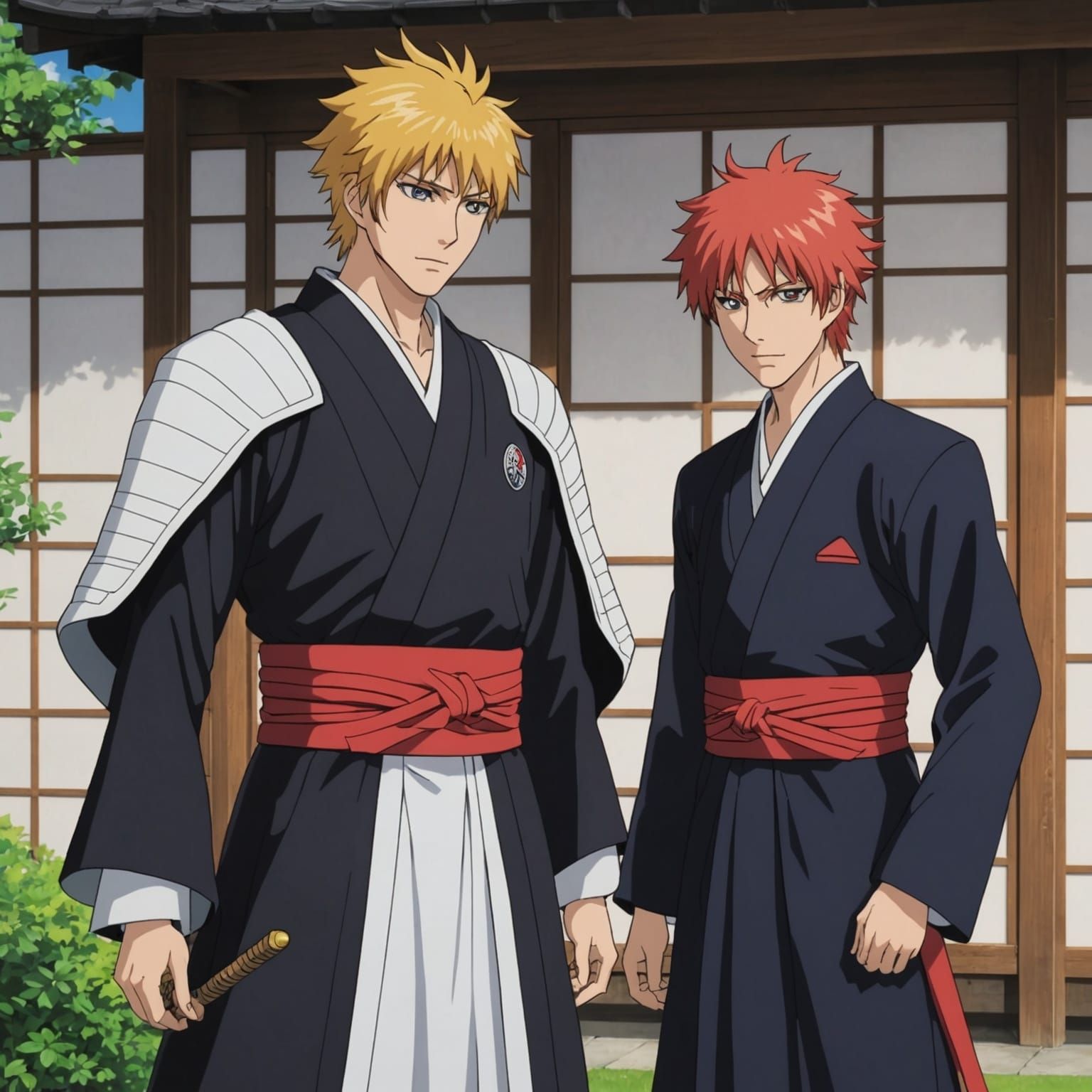 Ichigo Kurosaki and Yuji Itadori in Ramen House