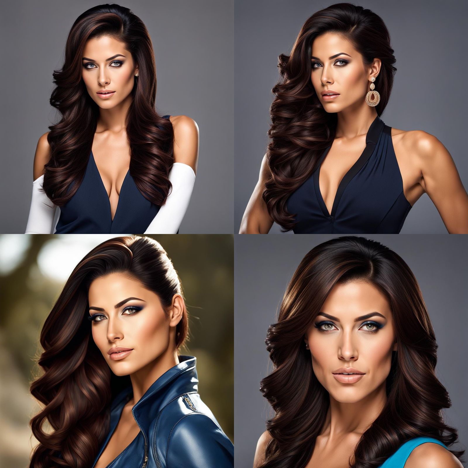 Gorgeous Hispanic Woman with Chola Makeup on Phone