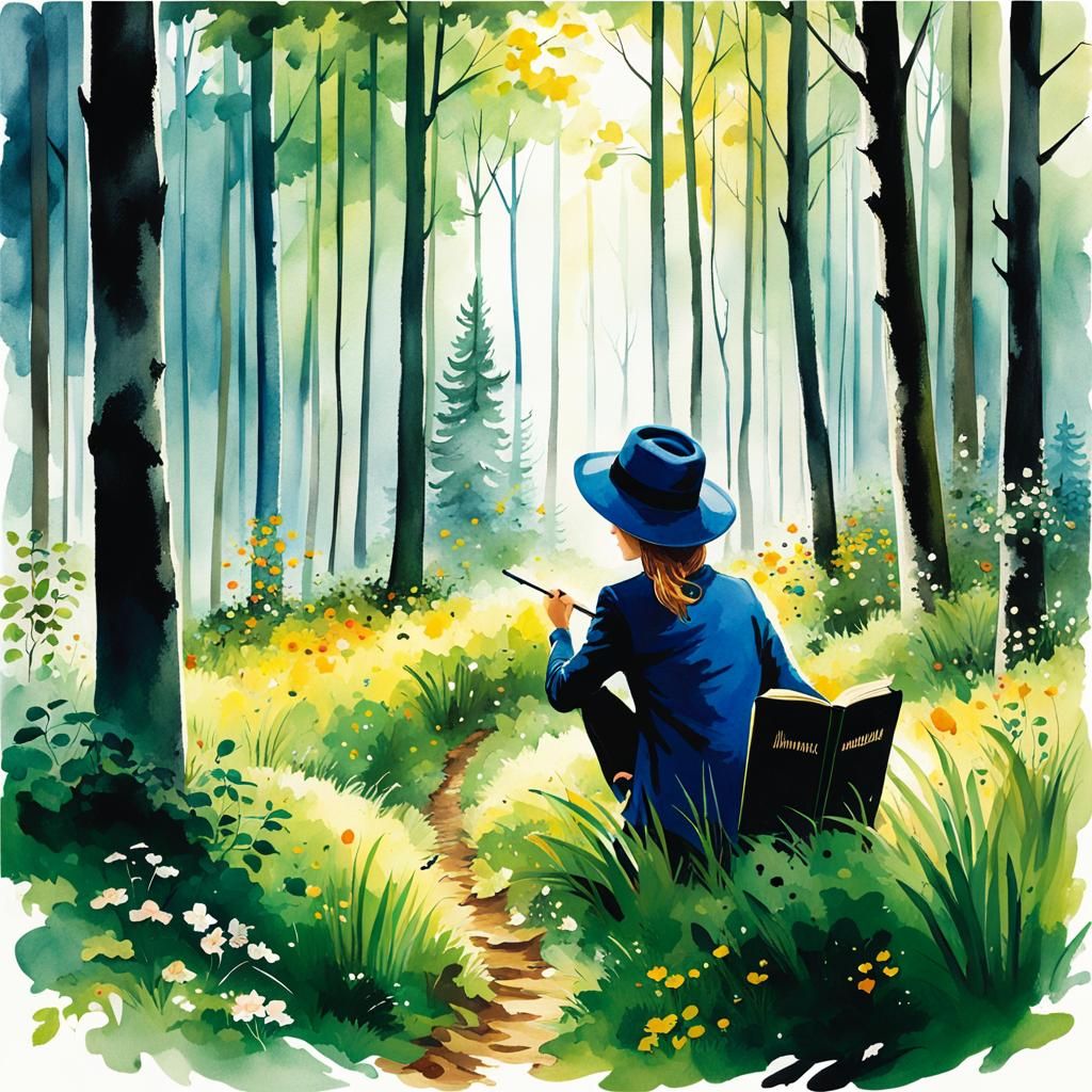 Solitary Forest Dance: A Moment of Joy