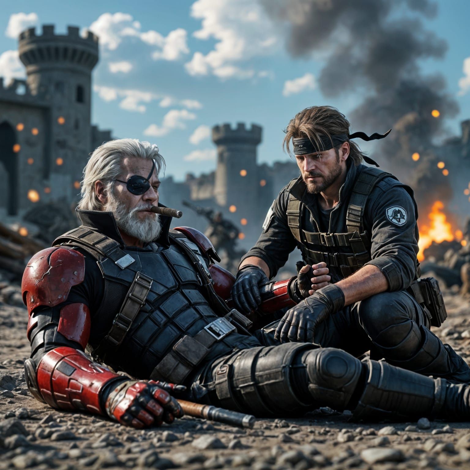 Big Boss (The Phantom) & Solid Snake - Metal Gear 1