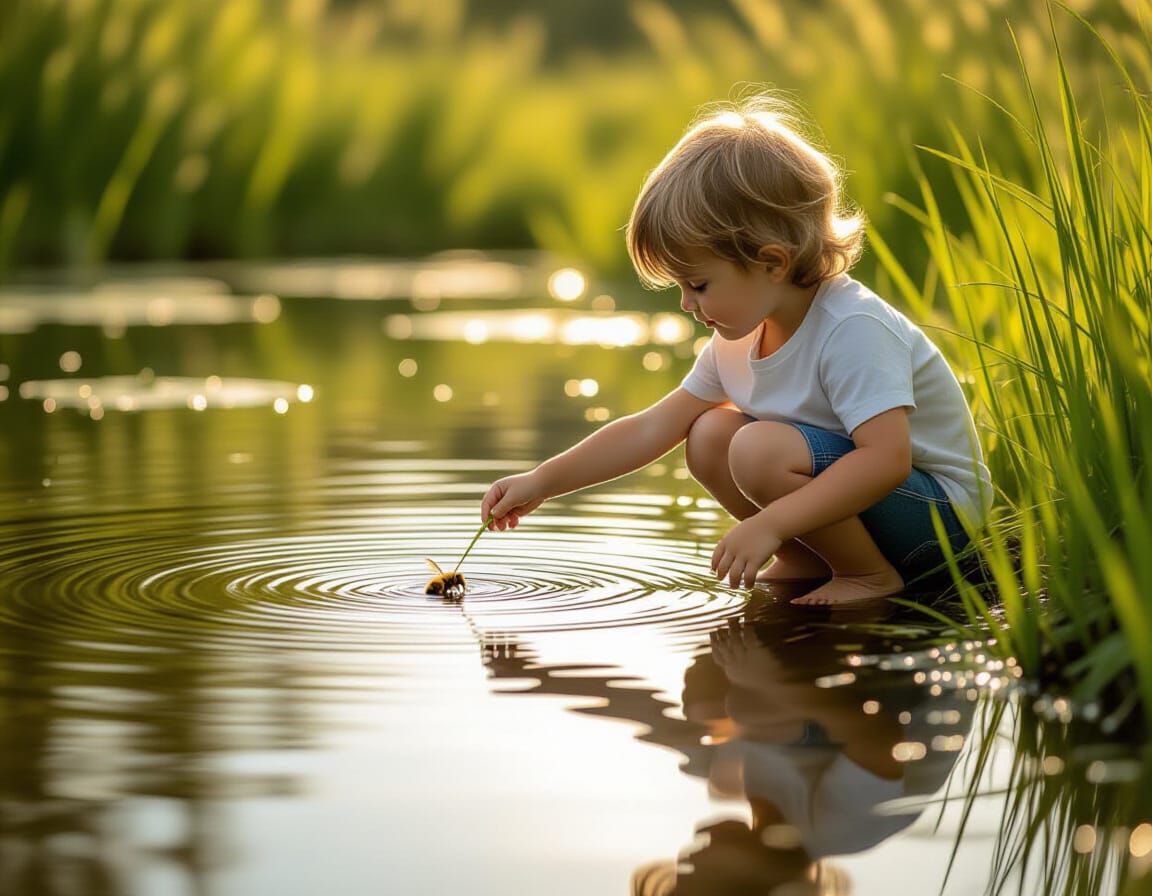 saving a drowning bee