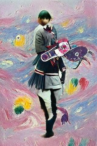 Abstract Impressionism Meets Retro Magical Girl Transformati...