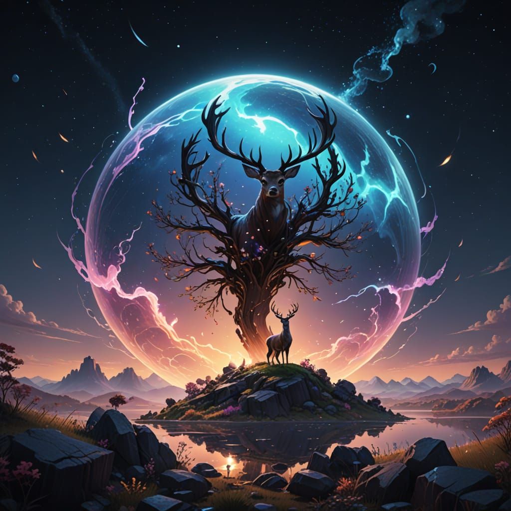 Stardust Deer Appears in Dreamlike Anime World