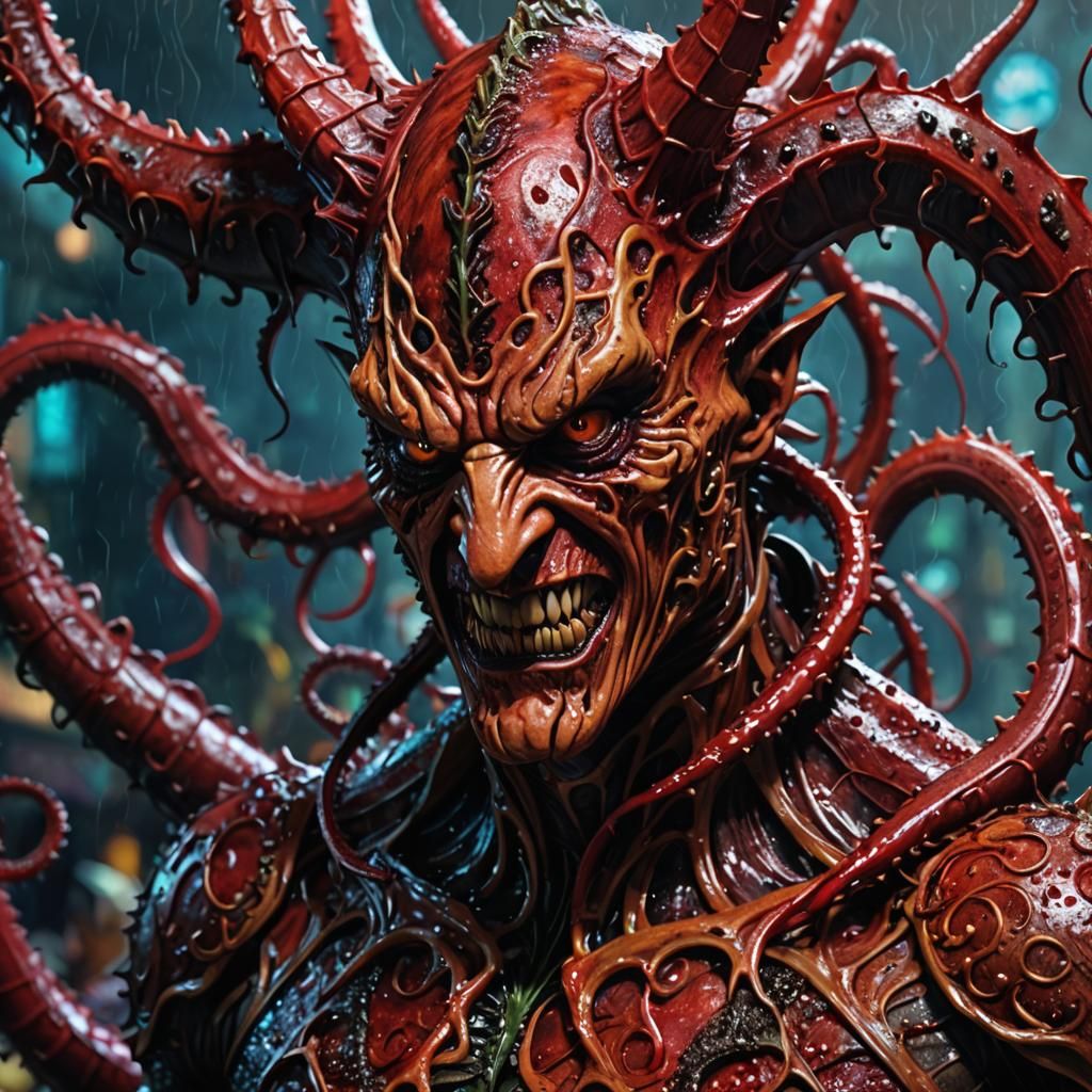 Freddy Krueger as a Fearsome Tentacle Demon