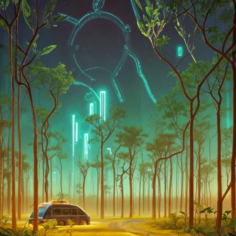 Surreal Futuristic Landscape