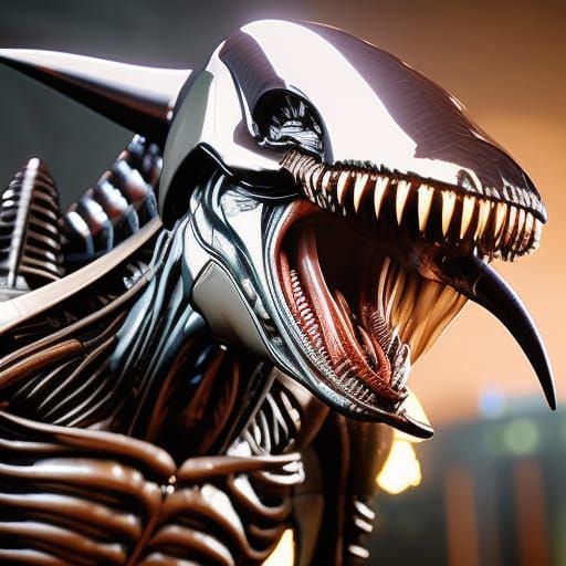 Hyperrealistic Xenomorph in Alien Isolation Style