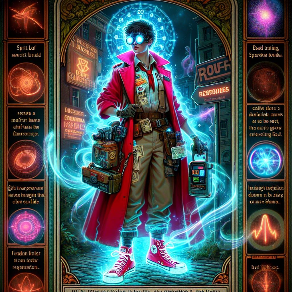 Time Lord Tarot Card in Fantasy Style