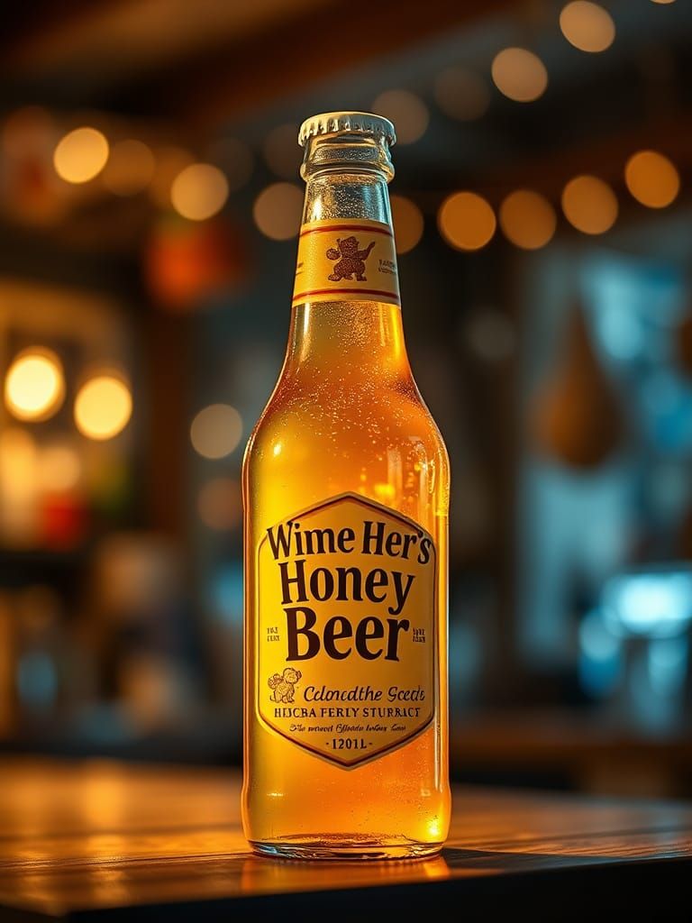 Winnie the Pooh Honey Beer Bottle for Shop
