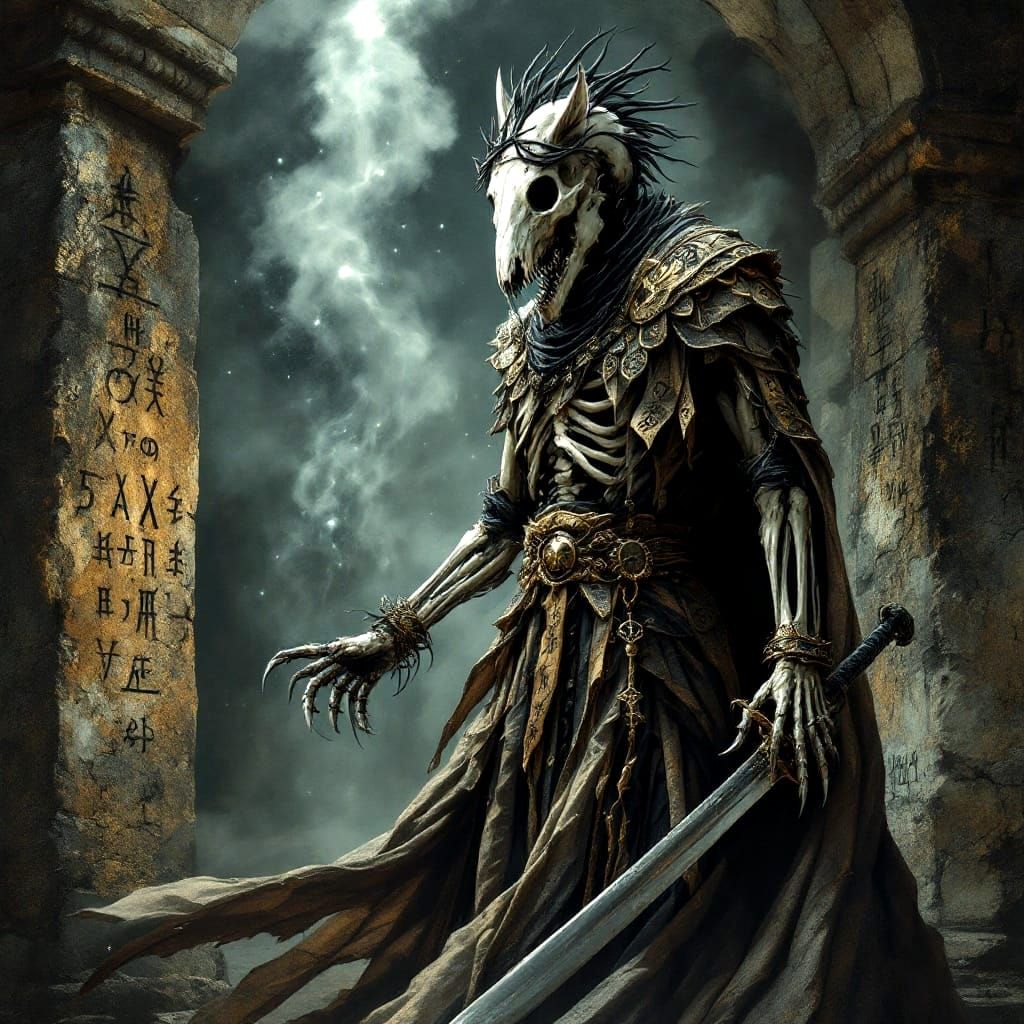 Ethereal Dark Fantasy Warrior