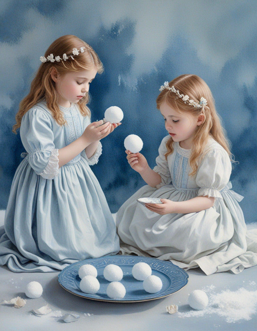 Ethereal Victorian Scene in Watercolor Style