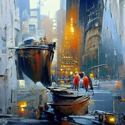 New York City Oil Painting by Gurney